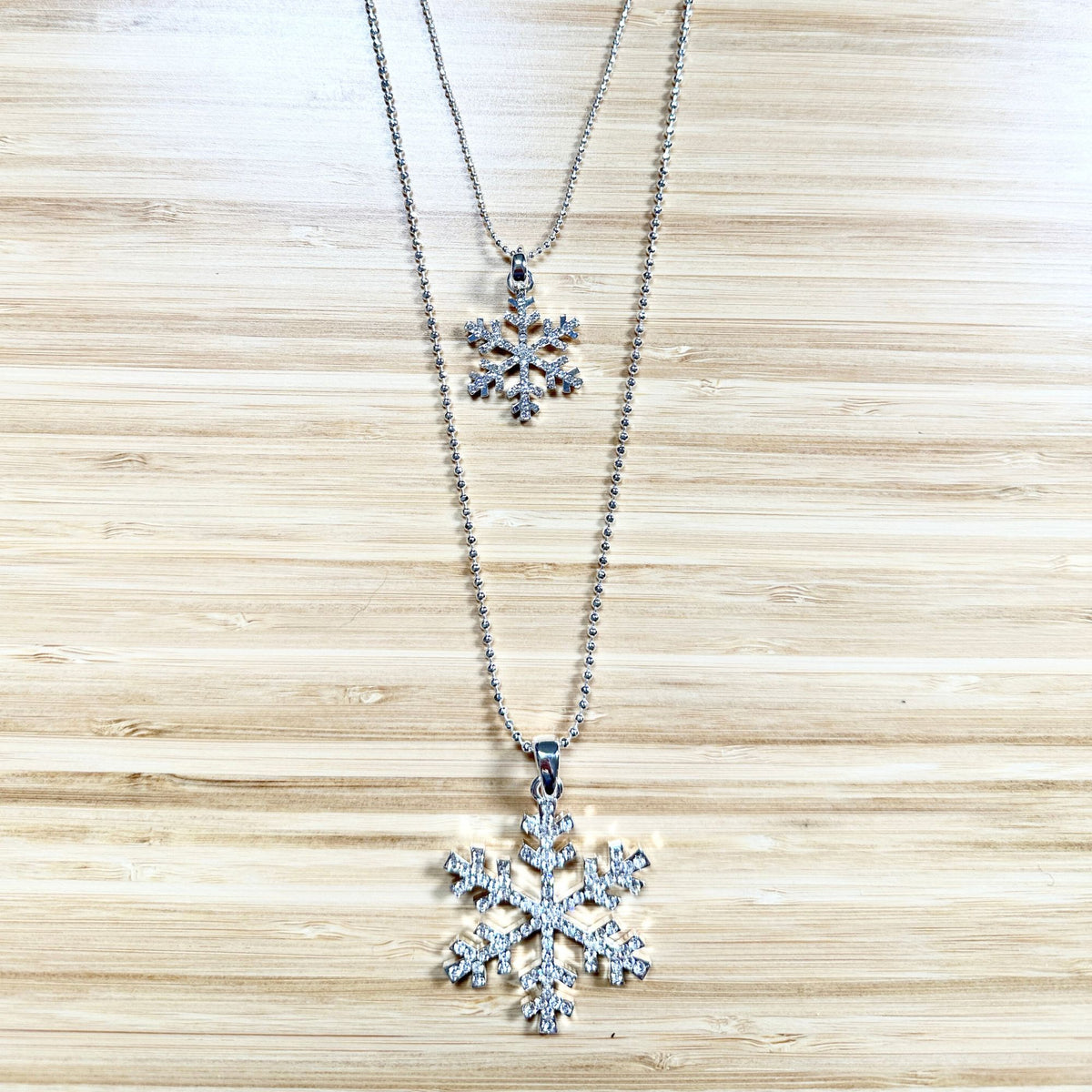Snowflake Necklace for Women 925 Sterling Silver Cubic Zirconia Moon/Heart  Snowflake Pendant Necklace Snowflake Jewelry Christmas Graduation Gifts for  