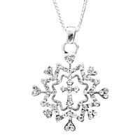 Snowflake Necklace Cross Small