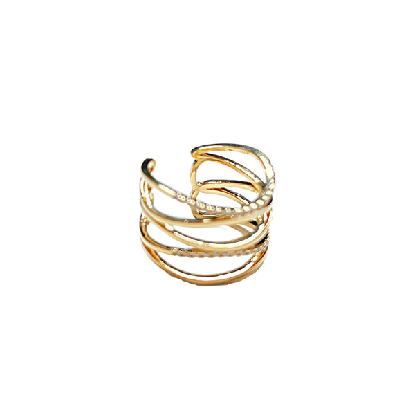 Crossing Paths Adjustable Ring