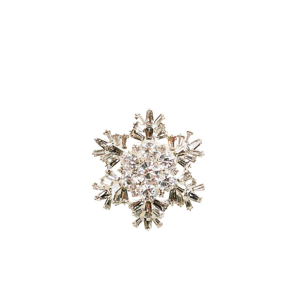 snowflake pin snowflake brooch winter jewelry