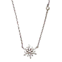 Delicate Snowflake Necklace - silver gold rose gold plated